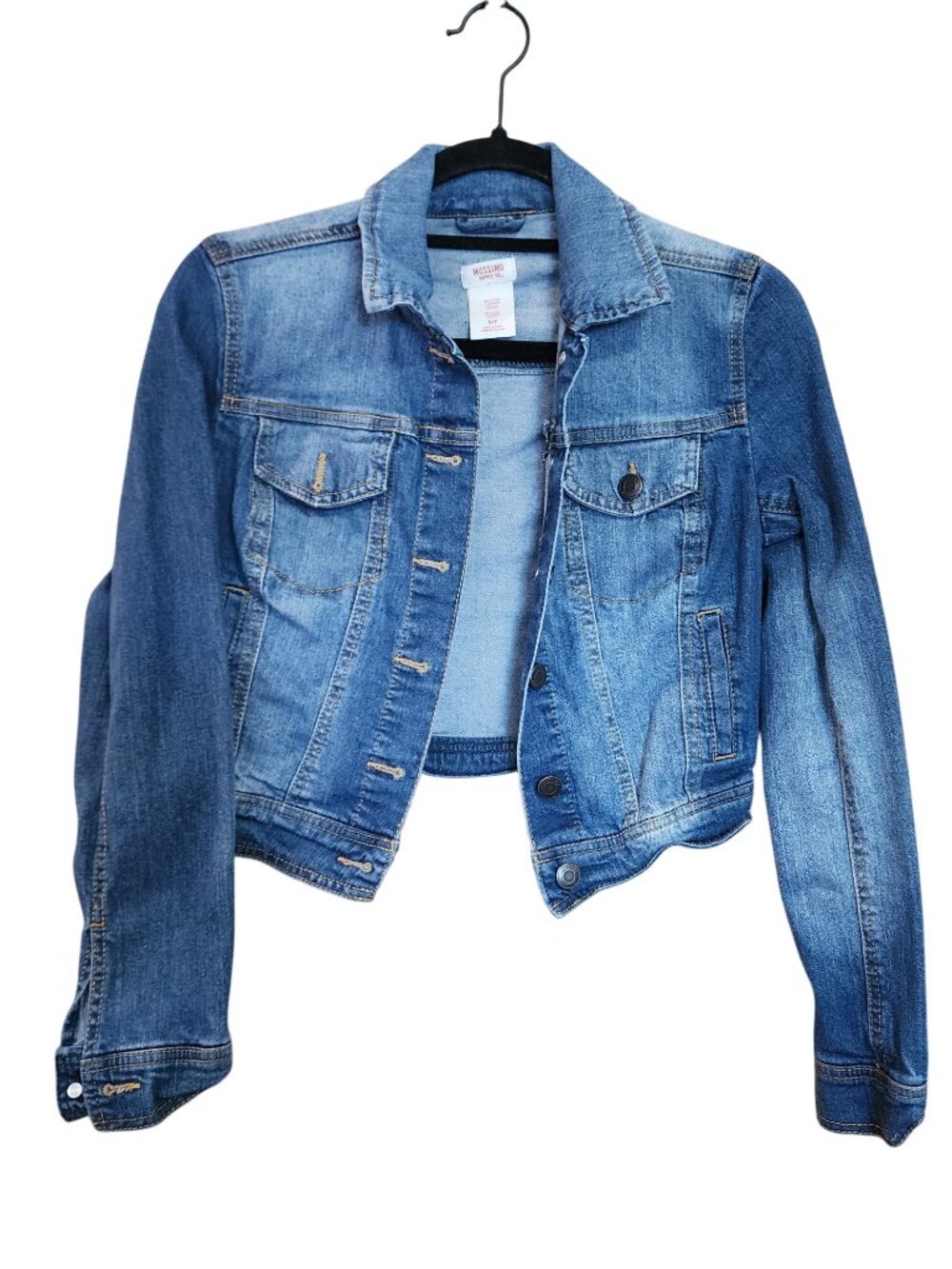 Mossimo Supply CO. Denim Jean Jacket Cropped Womens Size Small